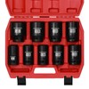 MIXPOWER 9PCS 1"Drive Impact Deep Socket Set, 6 Point, 1"