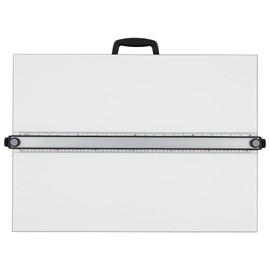 Acurit PXB 20” x 26” Drawing Board for Artists and Designers - Portable Workspace for Drawing, Sketching, Drafting, Painting - Fixed Angled Laminated Surface with Ruler and Parallel Motion Bar
