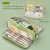 Large Pencil Case 3 Compartments, Big Capacity Pencil Pouch with