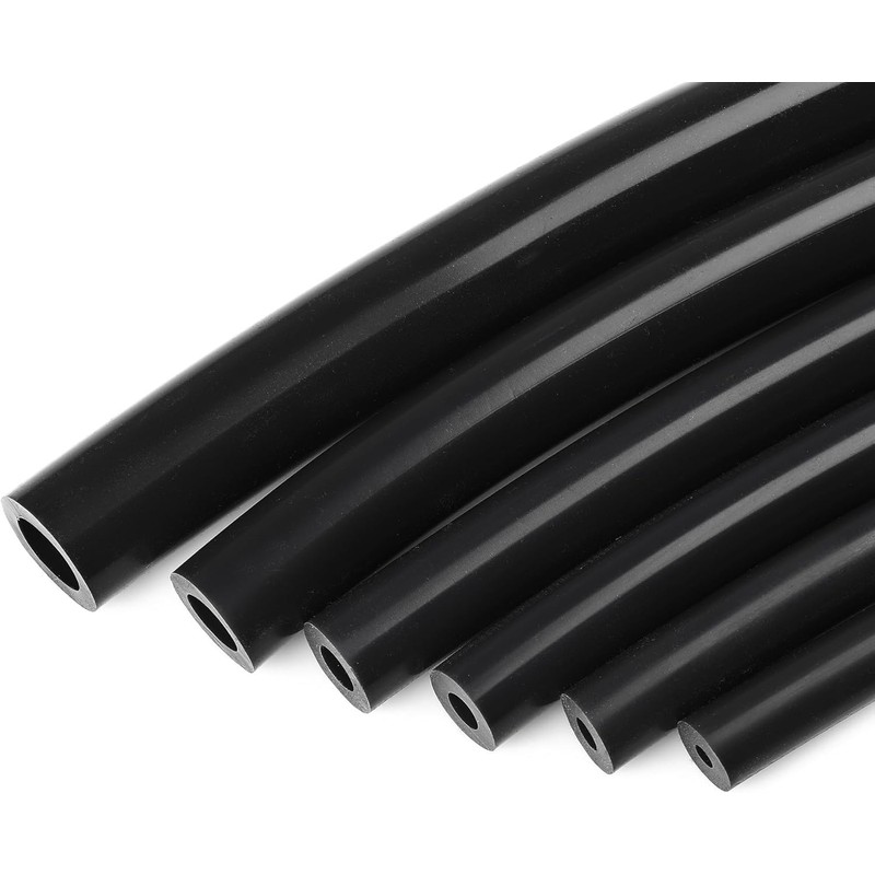 HOOWDAMY Lubricant Hose Rubber Water Hose Tube, Black, Inner Diameter