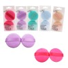 6 Esponja Puff Maquillaje Redonda Polvo Traslucido Esponjas 6 Cm
