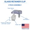 Glass Panel Retainer Clips 8-pk, Made in the USA [Choose