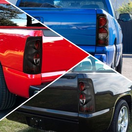 GORWARE Tail Lights Assembly Compatible with 1999-2006 Chevy Silverado 1500 2500 3500 & 99-02 Sierra 1500 2500 3500 Pickup Tail Brake Lights Lamp Replacement Pair - Passenger Side and Driver Side