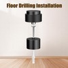 RINJUN 2 Pack Black Door Stoppers for Floor Mounting， Door