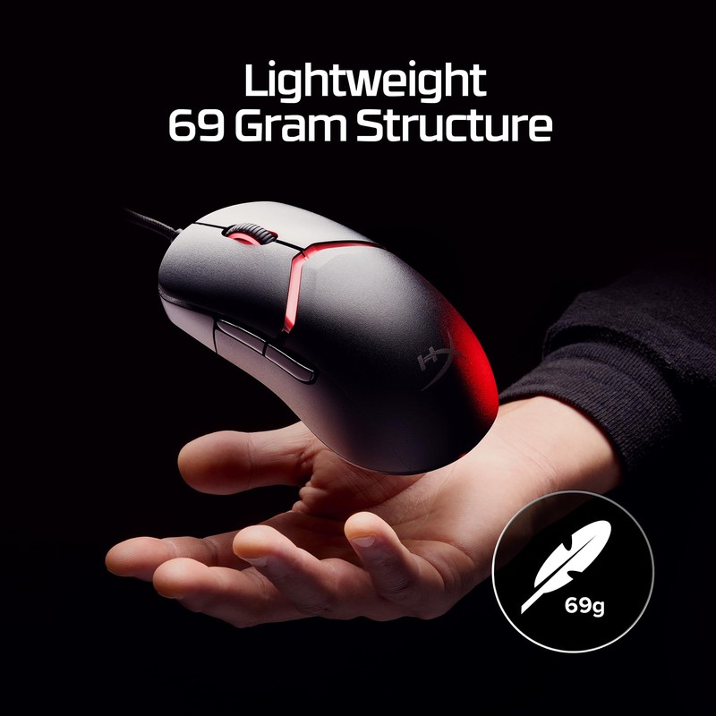 HyperX Pulsefire Saga – Gaming Mouse for PC, Modular Design,