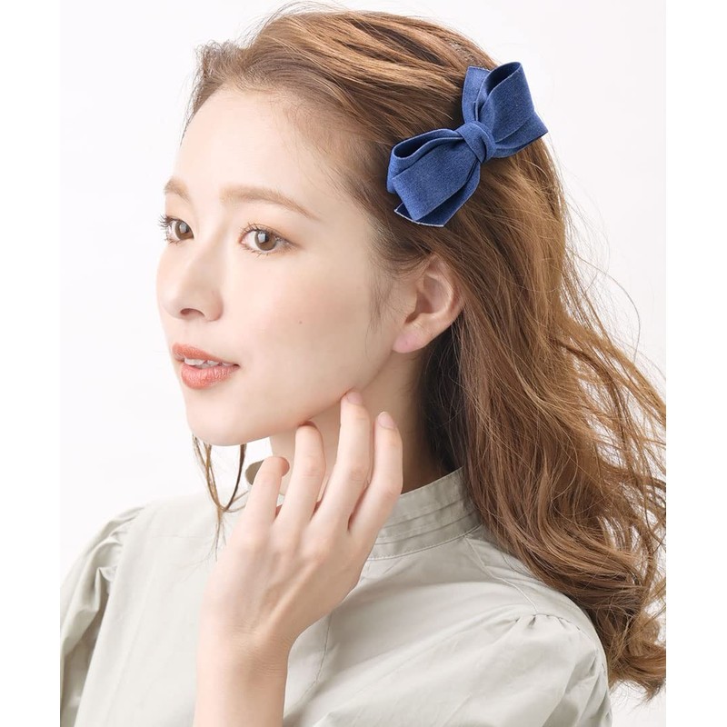 Vingtaine H7554-BL- Dungaree Dungaree Denim Hair Clip, Hair Accessories, Stylish