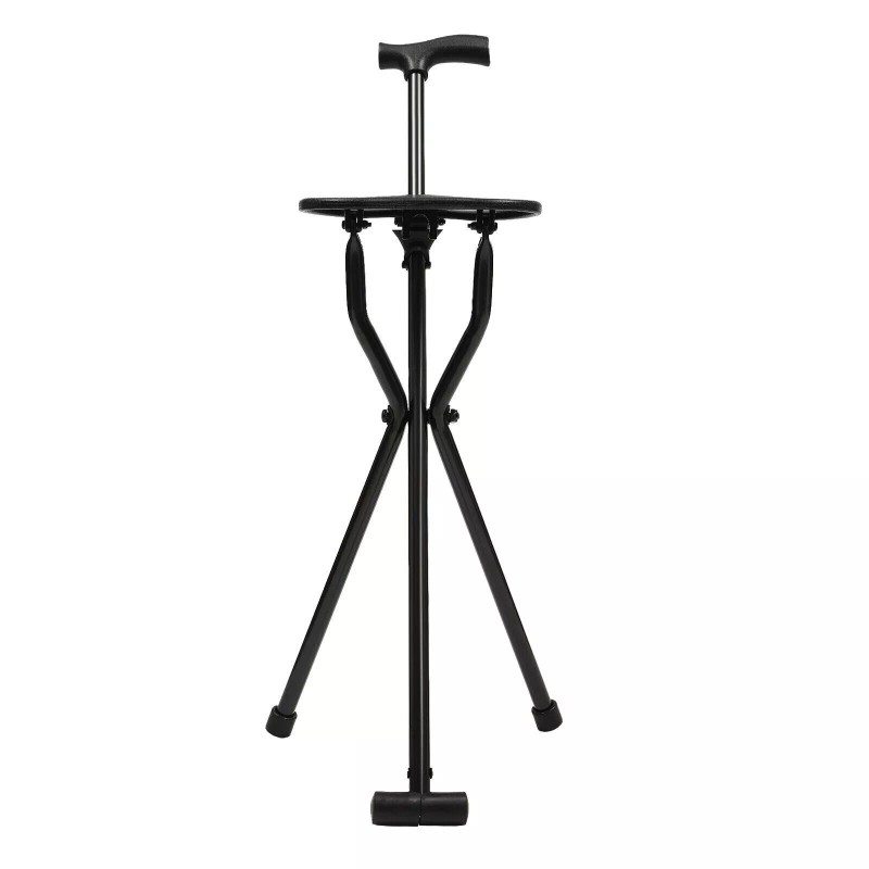 custom-sign Folding Walking Cane with Tripod Chair Seat Stool Heavy