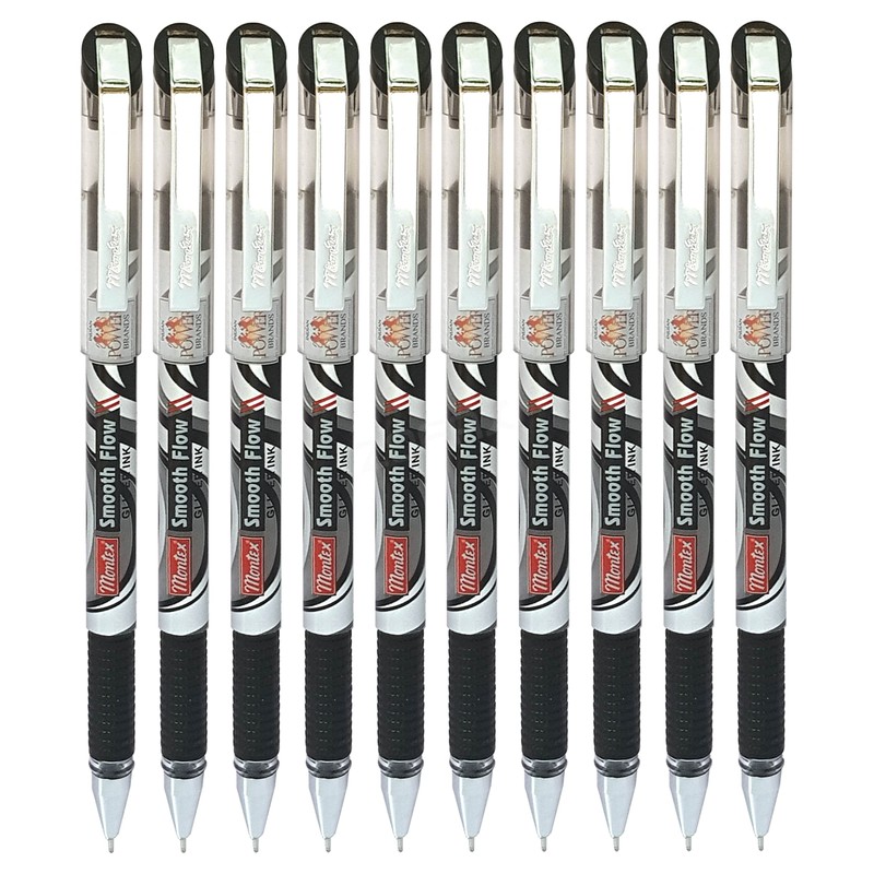 Montex 10 x 0.7mm Steel Tip Smooth Flow Ball Pen