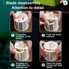 Eiflayn Vegetable Cutter, Kitchen Grater with Crank, Manual Vegetable Cutter,