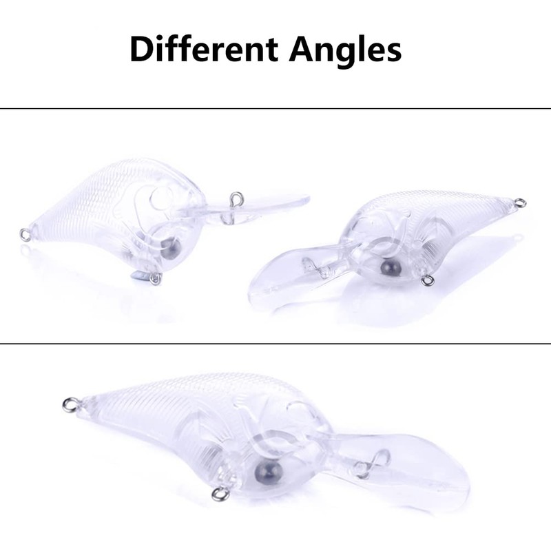 20Pcs Blank Lures Set Unpainted Fishing Baits Crankbait Wobblers Jerkbaits