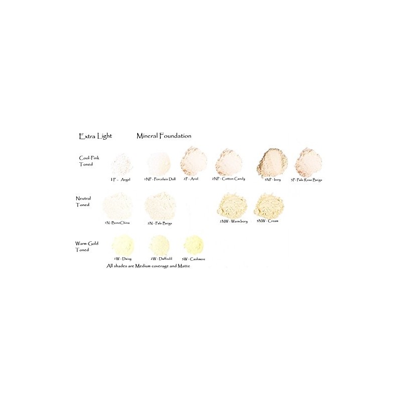 Mineral Foundation Lightest Shades - Porcelain Through Ivory (6 Shade