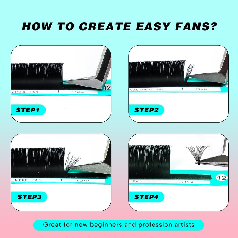 VAVALASH Cashmere Easy Fan Lashes 0.03 0.05 0.07 C/CC/D/DD Volume