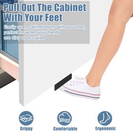 Hysagtek Foot Pull for Trash Cabinet Drawer, Cabinet Foot Pull, Touchless Hands Free Design for Full Overlay Cabinet Door