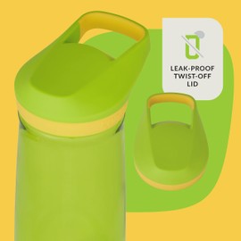 Contigo - Botella de agua Micah para niños con tapa a prueba de fugas, 20 onzas, lima/piña