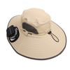 Detachable Sun Fan Hat 3 Speeds Adjustable UPF50 Breathable Wide