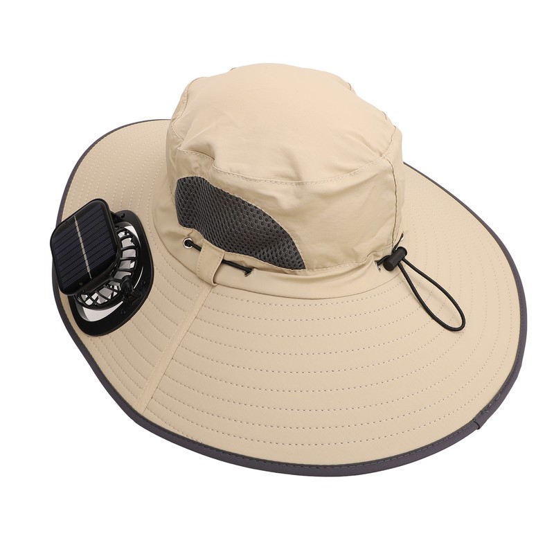 Detachable Sun Fan Hat 3 Speeds Adjustable UPF50 Breathable Wide