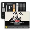 GETHPEN 27 Piece Charcoal Drawing Set - Professional Black &