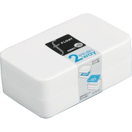 Shinki Gosei Tonbo Float Soap Dish, Ag Antibacterial, Water Draining, with Dish, White, Width 4.3 × Depth 2.8 × Height 1.8 inches (11 × 7 × 4.5 cm), Made in Japan