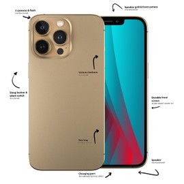 Full Color Dummy Premium Display Model Phone 12 Pro Gold | Compatible with Phone Cases (Gold, 12 Pro)