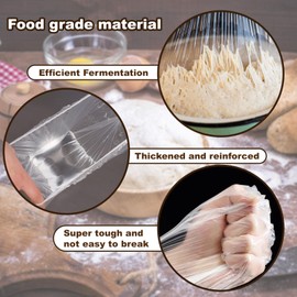 AIERSA 50Pcs Bowl Covers for Bread Proofing,Bread Bowl Covers for Proofing,Shower Caps for Sourdough Bread,Plastic Bowl Covers for Bread Rising,Sourdough Bowl Covers,Sourdough Bread Baking Supplies