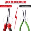 SPEEDWOX Long Reach Flat Nose Pliers, 6.5 Inches Mini Duckbill