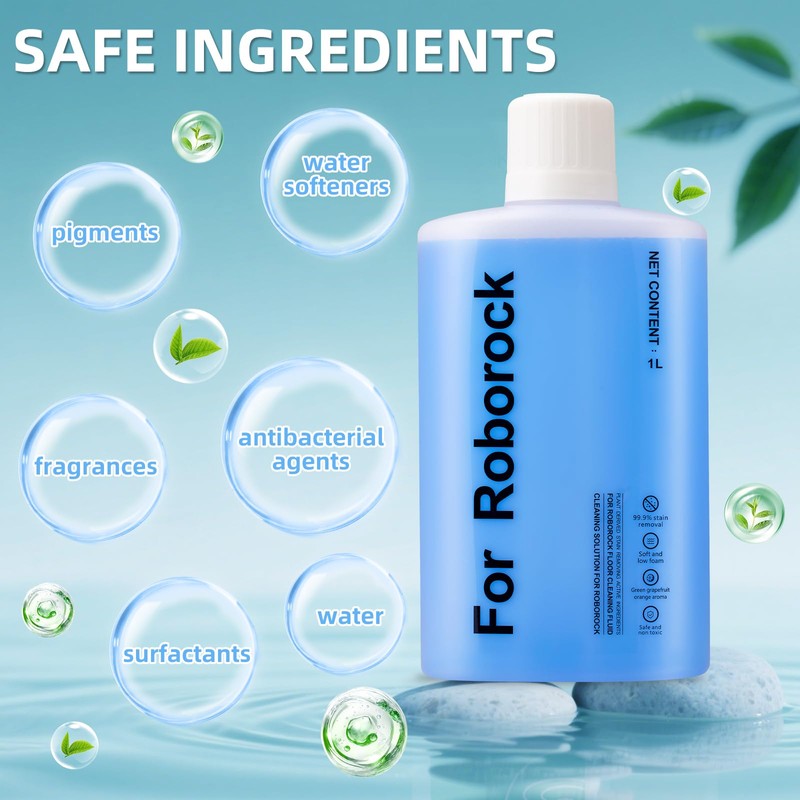 EOVWAEO 1000 ml Floor Cleaning Solution for Roborock All Serie
