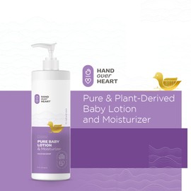 Hand over Heart Plant Derived Baby Lotion and Moisturizer - Hypoallergenic Skin Care - Contains Soothing Ingredients, Nourishes, Moisturizes & Protects, Specially Formulated for Baby's Sensitive Skin