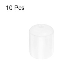 uxcell 10pcs Rubber End Caps Protective Caps 26mm(1 Inch) ID Vinyl Round End Cap Cover Screw Thread Protectors Clear