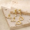 WATEFOER 3 Pairs of Earrings Gold Silver Set 14K Gold-Plated