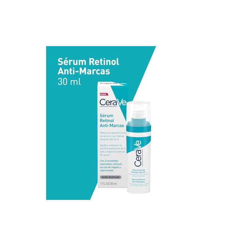 Cerave Serum Retinol Anti Marcas Piel Grasa Acne 30ml