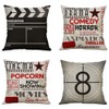 4 pcs Movie Pattern Pillow Cases, Sunshine Cushion Covers Throw