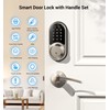 Veise Smart Locks for Front Door, 2 Lever Handle Set,