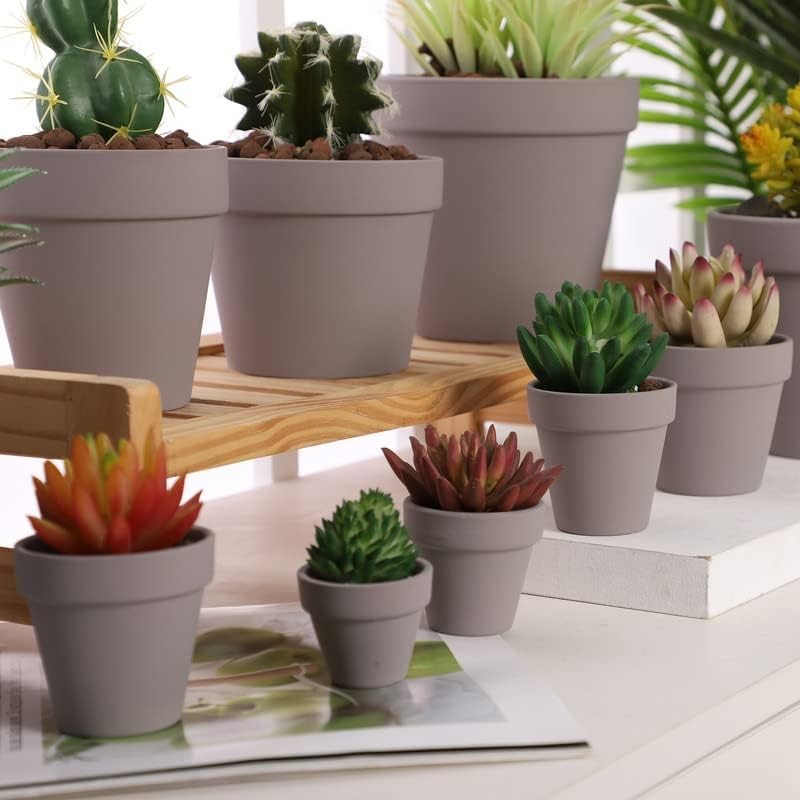 Yishang 1.9 Inch Tiny White Terracotta Pots Pack of 12-Small