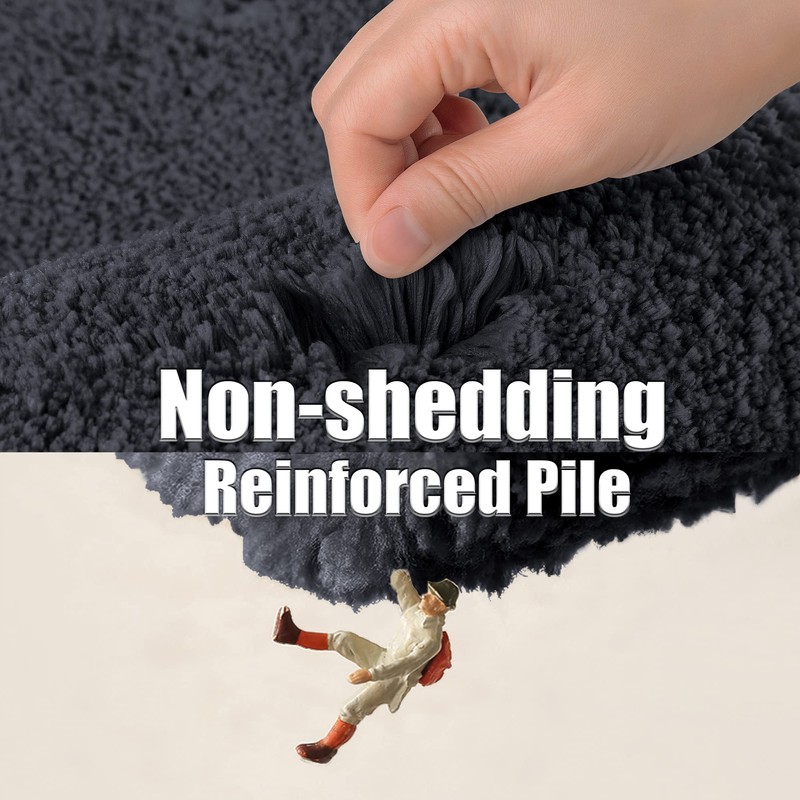 ROLIZOE Ultra Thick Bath Rug for Bathroom Non Slip Bath