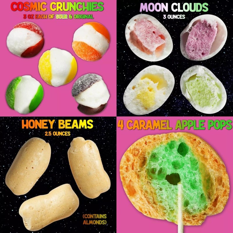 Space Age Snacks FREEZE DRIED UFO Candy - 9 Kinds