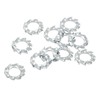 uxcell 100Pcs External Tooth Washers, M3 Steel Zinc Finish External