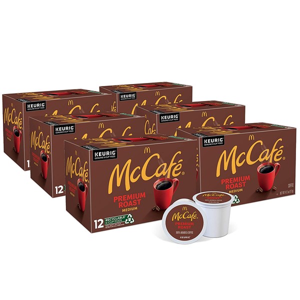 McCafé Premium Roast, Keurig Single Serve K-Cup Pods, Medium Roast Coffee Pods, 72 Count