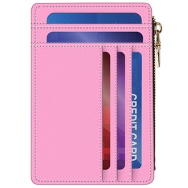 ZYAOTWQZ small wallet women, RFID thin wallet for women, thin ladies credit card holder (pink)
