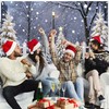 Christmas Photography Backdrop Glitter Snowy Forest Pine Tree Background Xmas