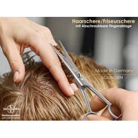 Solingen Hair Scissors with Sharp Cut and Single-sided Micro Serration, Made in Germany, Hair Cutting Scissors Made of Stainless Steel for a Perfect Haircut (15.24 cm)