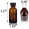 1 oz / 30 ml Amber Glass Boston Round Bottle
