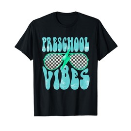 Preschool Vibes Cool Sunglasses Preschool Kid Back To School T-Shirt