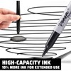 VEESA Permanent Markers Black Bulk, Fine Point, 100 Pack Permanent