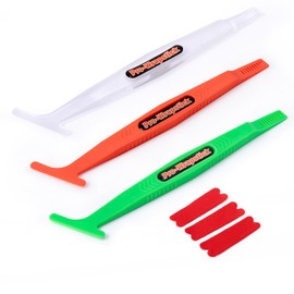FOSHIO Wrap Stick Magnet Micro Mini Squeegee with Wrap Slip Cut Clipper Design, Different Hardness, 3 Microfibre Felts Added