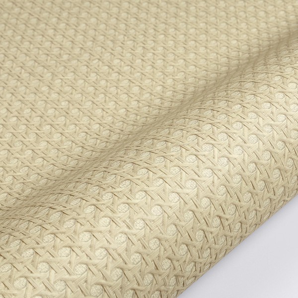 Stickyart Natural Peel and Stick Rattan Wallpaper Faux Textured Weave