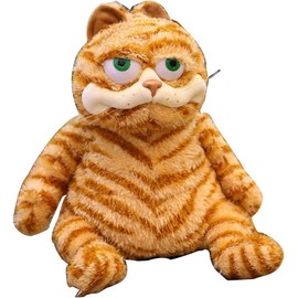 Fat Orange Cat Plush Fat Kitten Stuffed Toys 20 cm Lifelike Yellow Tabby Cat Realistic Kitten Toy for Boys and Girls Children Christmas Birthday Gift