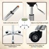 FIRAVOE Swivel Rolling Stool Adjustable Height 20"-27" (Sturdy Aluminum Base)