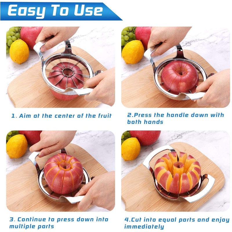 OM General Extra Large Heavy Duty Stainless Steel Apple Slicers