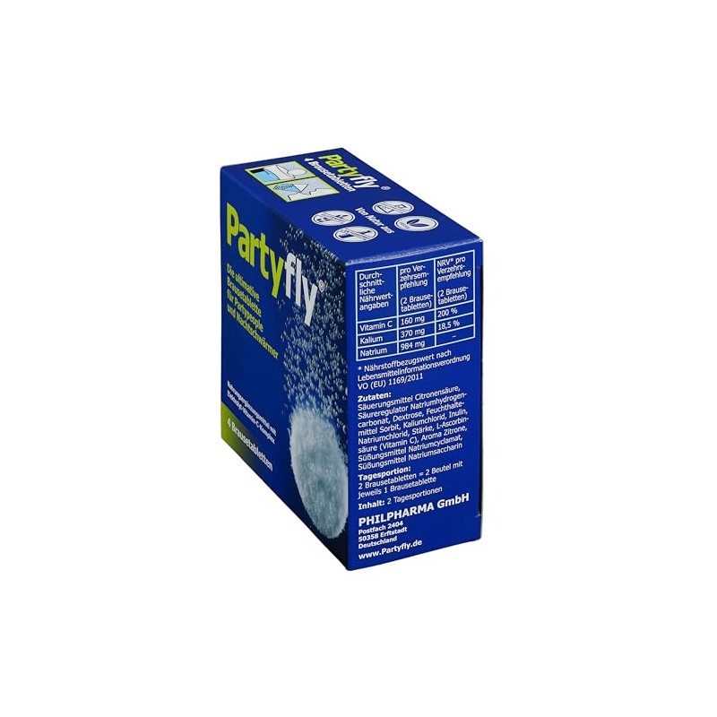 PARTYFLY Effervescent Tablets Pack of 8 = 2 x 4