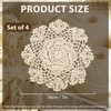 kilofly Crochet Cotton Lace Table Placemats Doilies Value Pack, 4pc,